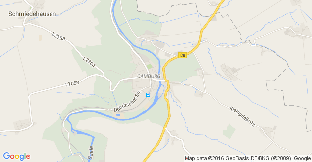 Karte Dornburg Camburg