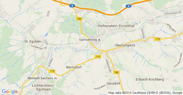 Karte Hermsdorf im Erzgebirge