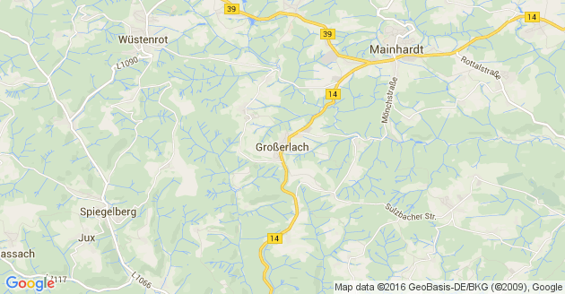 Karte Großerlach