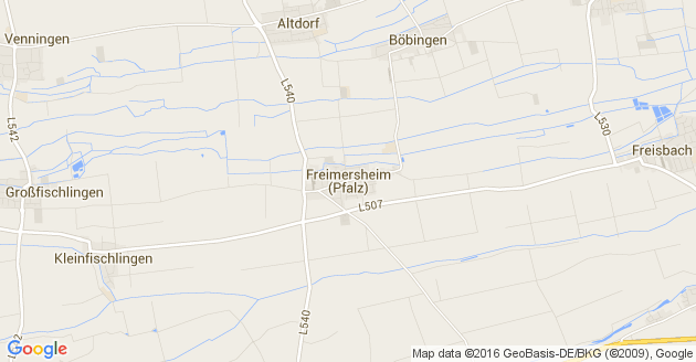 Karte Freimersheim in der Pfalz