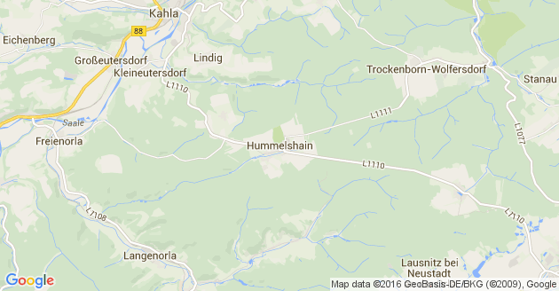 Karte Hummelshain