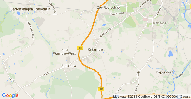 Karte Kritzmow