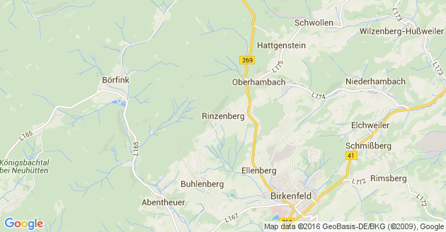 Karte Rinzenberg