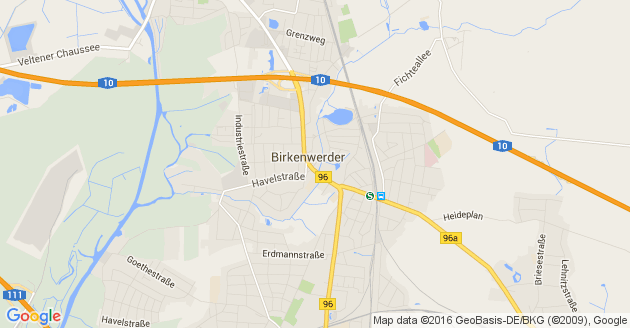 Karte Birkenwerder