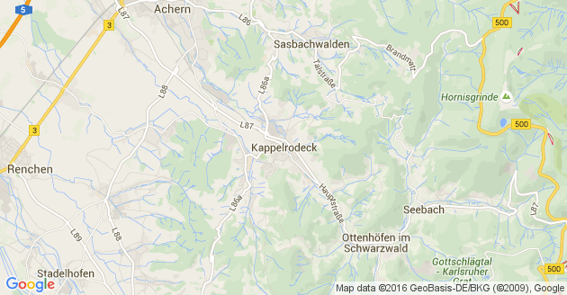 Karte Kappelrodeck