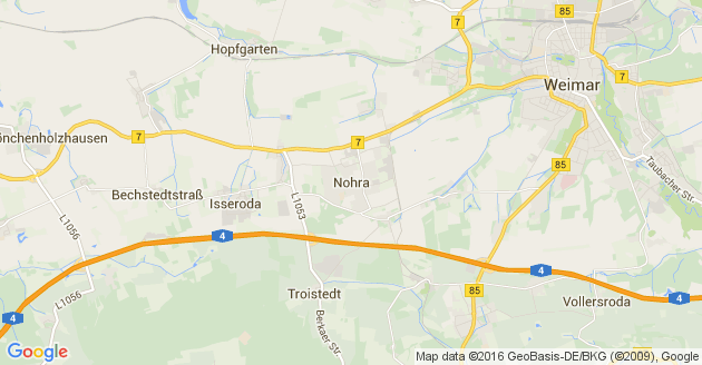 Karte Nohra bei Weimar in Thüringen