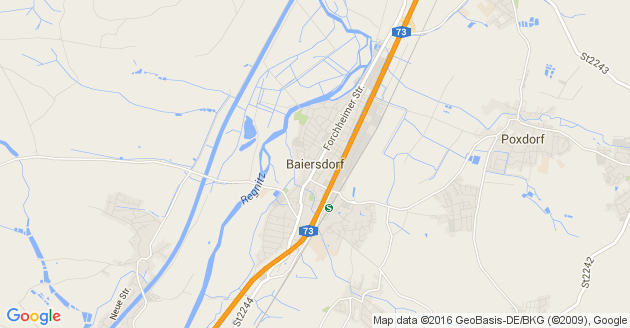 Karte Baiersdorf in Mittelfranken