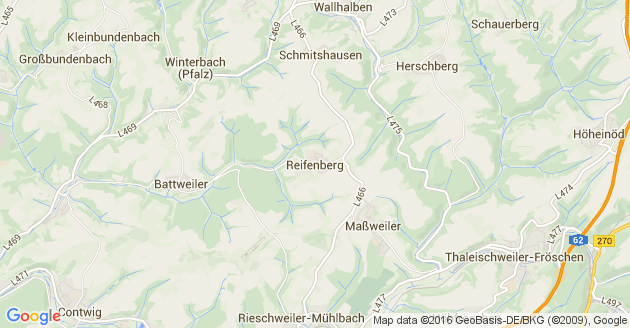 Karte Reifenberg in der Pfalz