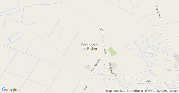 Karte Bresegard bei Picher