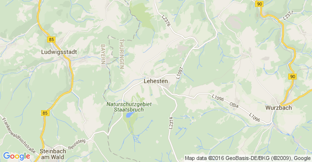 Karte Lehesten im Thüringer Wald