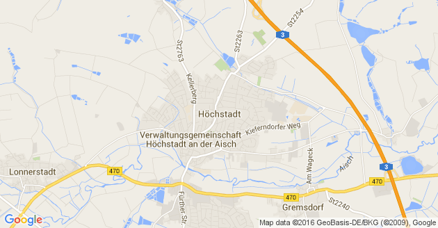 Karte Höchstadt an der Aisch
