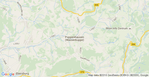 Karte Poppenhausen Wasserkuppe