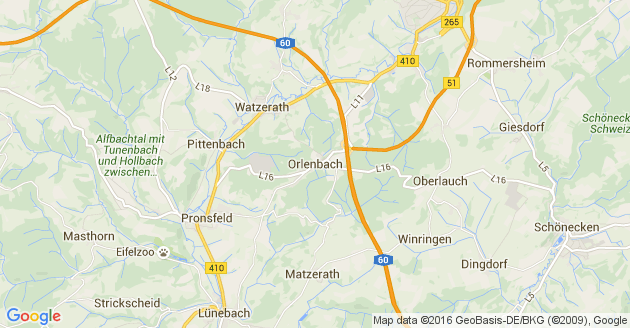 Karte Orlenbach