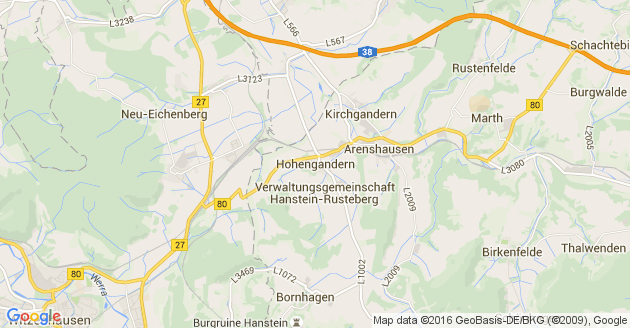 Karte Hohengandern