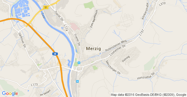 Karte Merzig                 