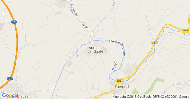 Karte Aura an der Saale