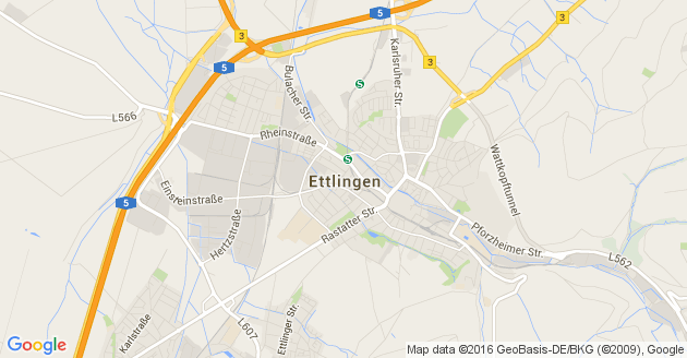 Karte Ettlingen
