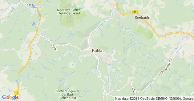 Karte Ruhla