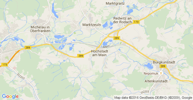 Karte Höchstädt in Oberfranken