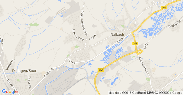 Karte Dillingen an der Saar