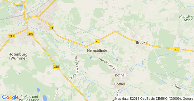 Karte Hemsbünde