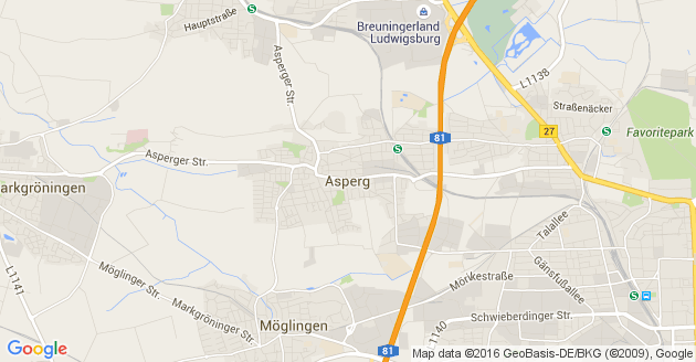 Karte Asperg