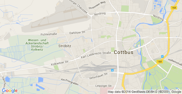 Karte Briesen bei Cottbus