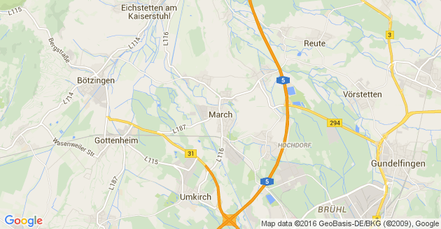 Karte March im Breisgau