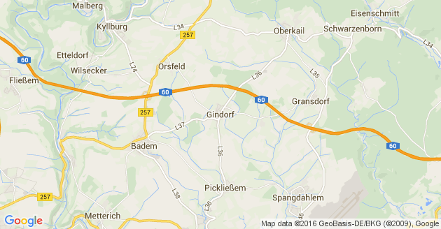 Karte Gindorf