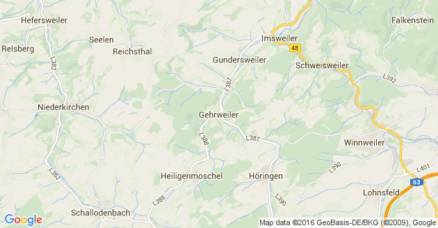 Karte Gehrweiler in der Pfalz