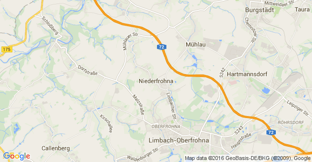 Karte Niederfrohna