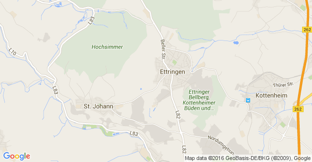 Karte Ettringen in der Eifel