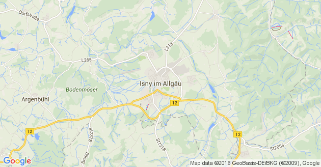 Karte Isny im Allgäu         