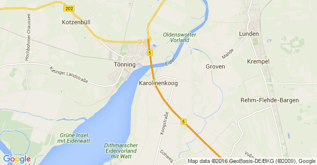 Karte Karolinenkoog