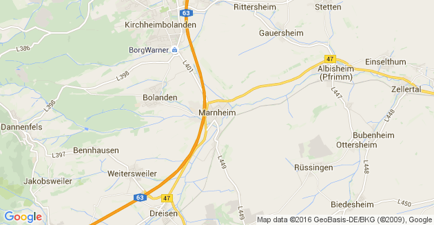 Karte Marnheim in der Pfalz
