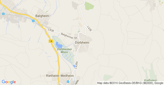 Karte Dürbheim Kreis Tuttlingen