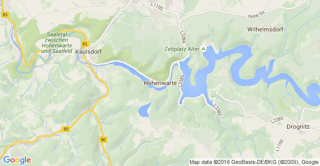 Karte Hohenwarte