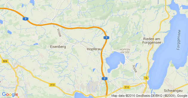 Karte Hopferau