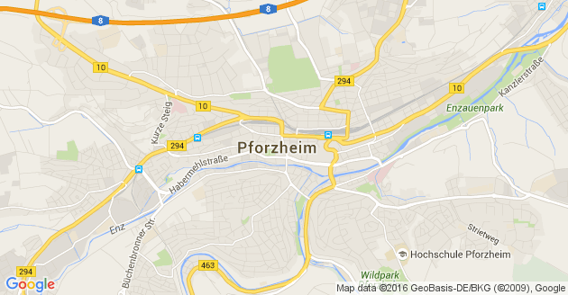 Karte Pforzheim              