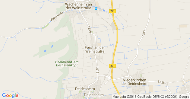 Karte Forst an der Weinstrasse