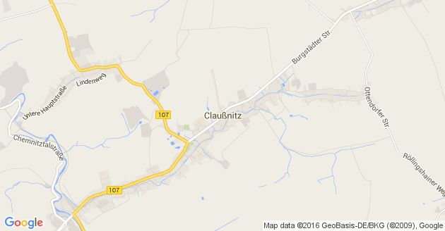 Karte Claußnitz bei Chemnitz 