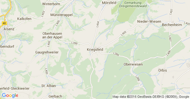 Karte Kriegsfeld