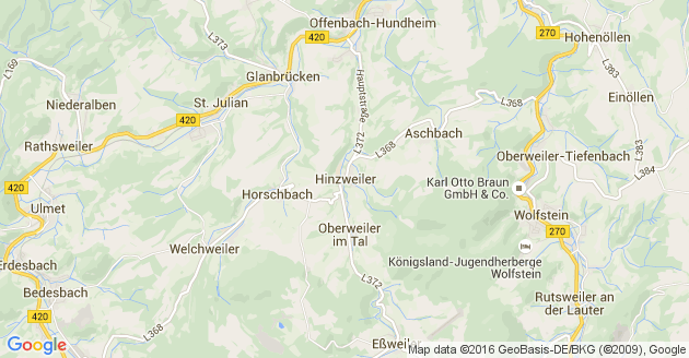 Karte Hinzweiler