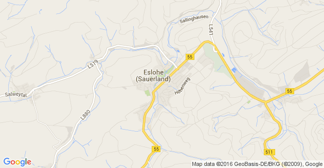 Karte Eslohe im Sauerland