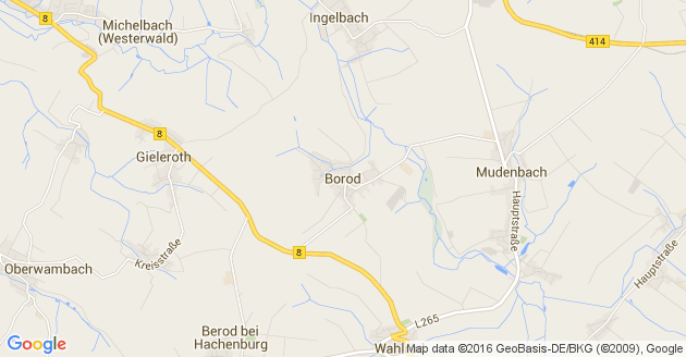 Karte Borod im Westerwald