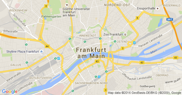 Karte Frankfurt am Main      