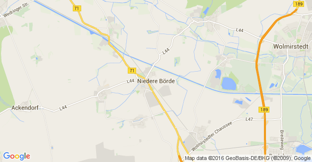 Karte Niedere in der Börde