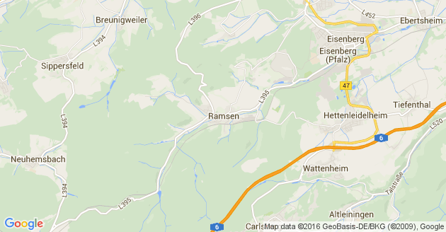 Karte Ramsen in der Pfalz