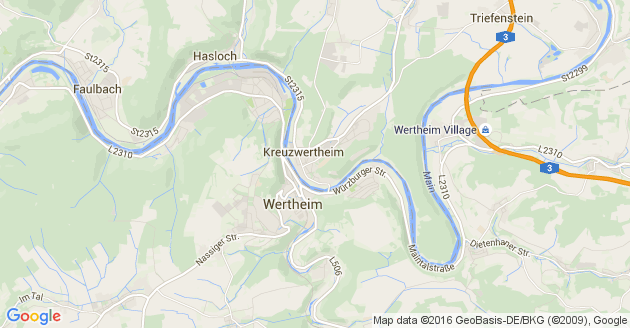 Karte Kreuzwertheim