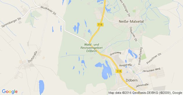 Karte Döbern in der Niederlausitz
